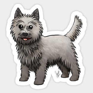 Dog - Cairn Terrier - Gray Sticker